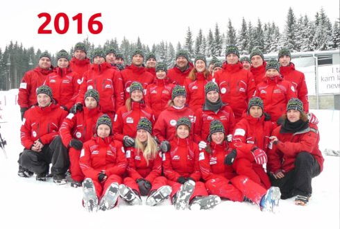 Tým lyžařské školy - rok 2016